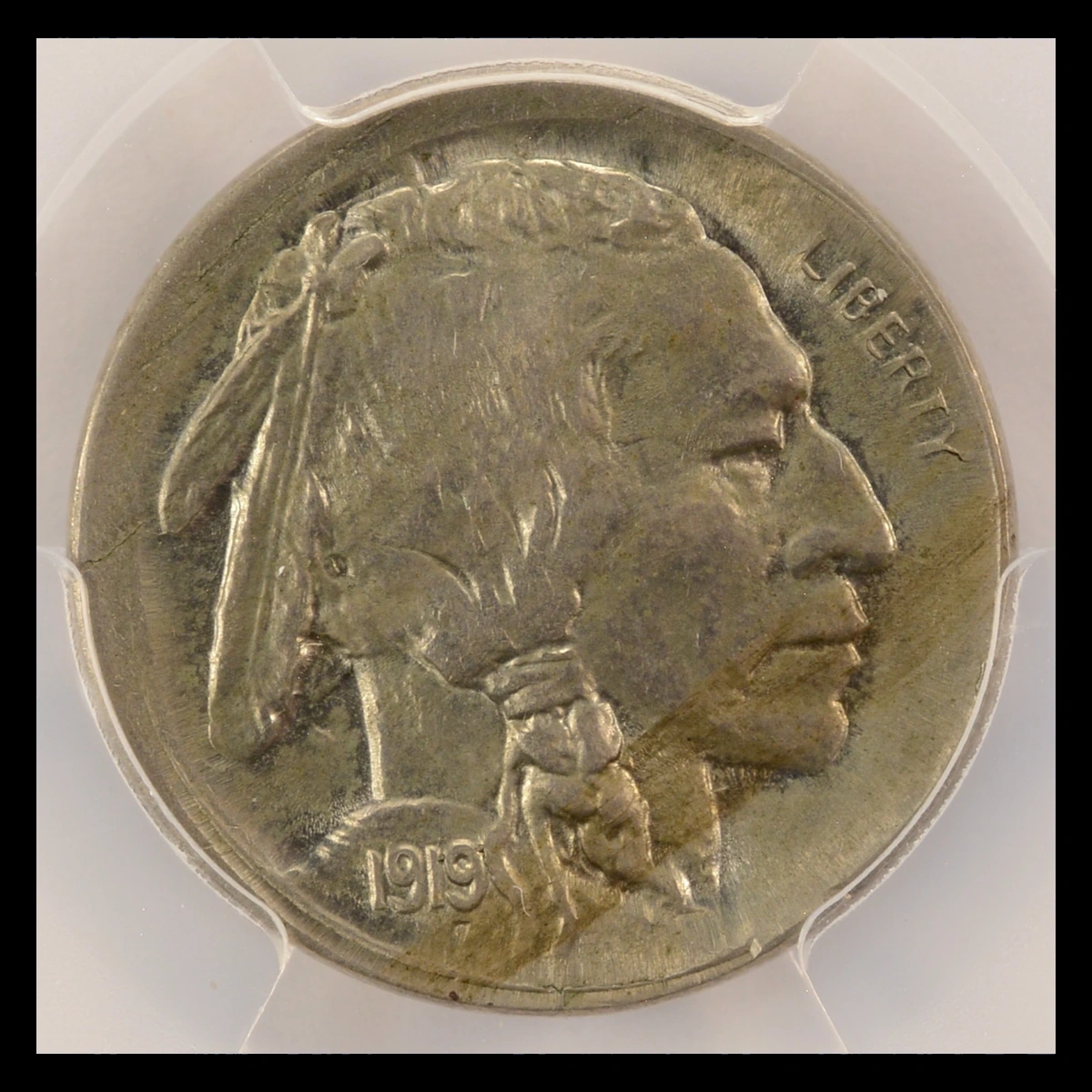 1919 Buffalo Nickel: Off-Center Strike