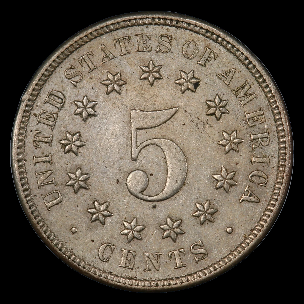 1880 Shield Nickel: Lamination