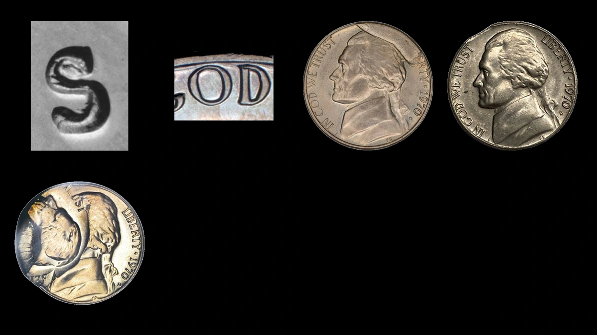 1970 Nickel Errors — error coin photographs