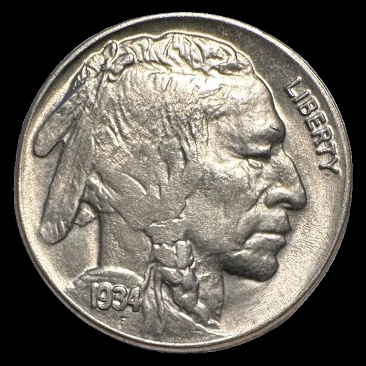 1934 Buffalo Nickel: Die Break