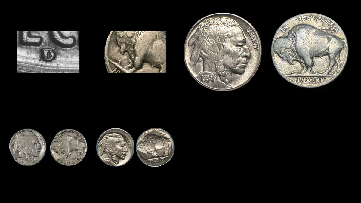 1934 Nickel Errors — error coin photographs