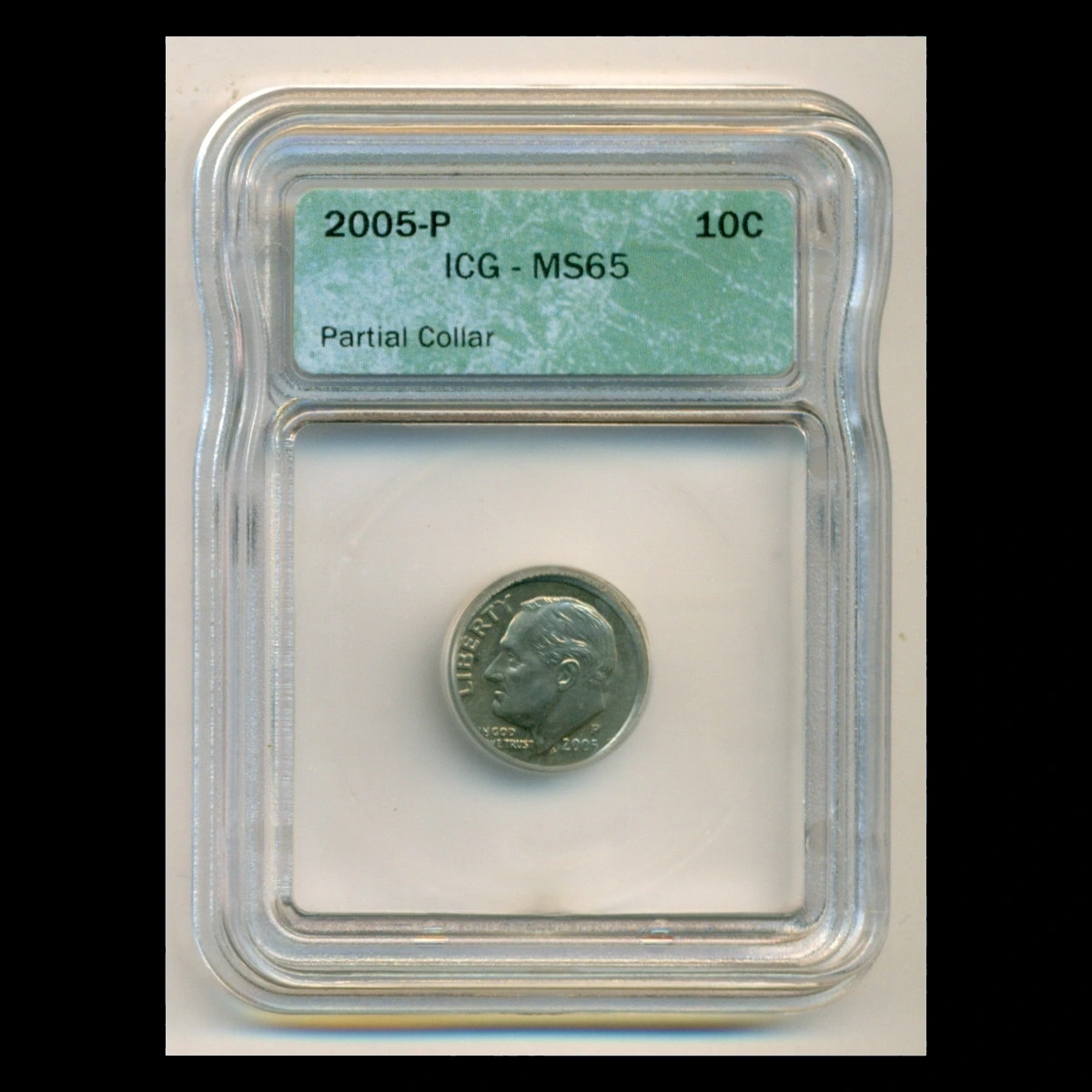 2005 Roosevelt Dime: Partial Collar