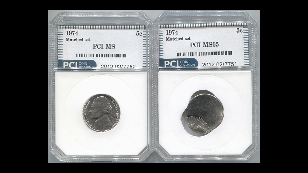 1974 Jefferson Nickel: Mated Pair