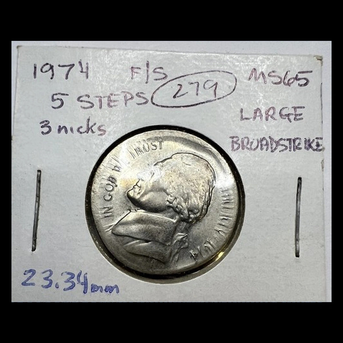 1974 Jefferson Nickel: Broadstrike