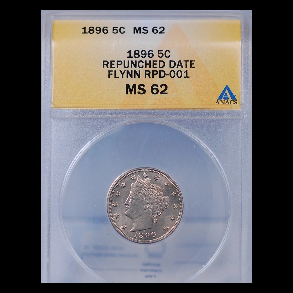 1896 Liberty Nickel: Repunched Date