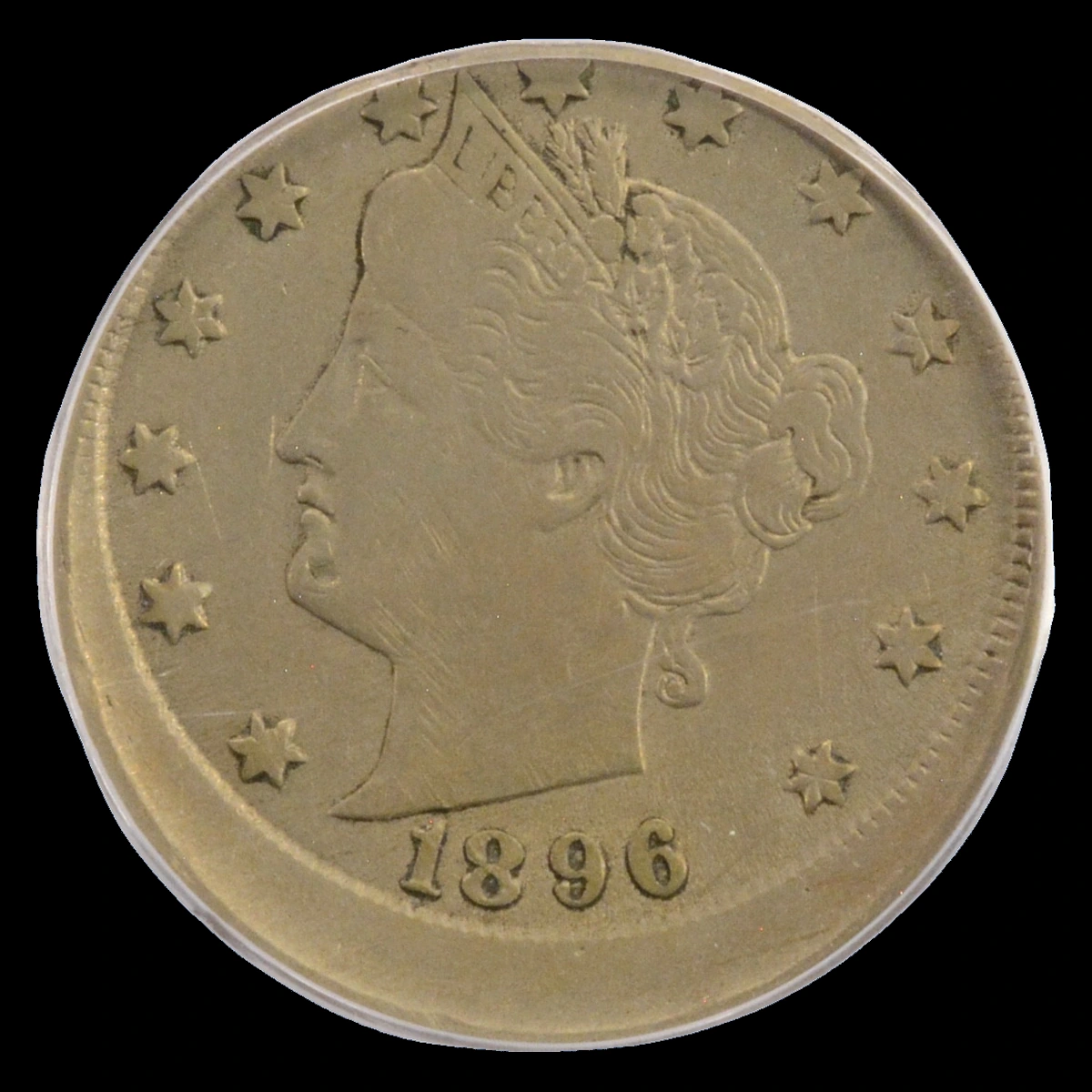1896 Liberty Nickel: Off-Center Strike