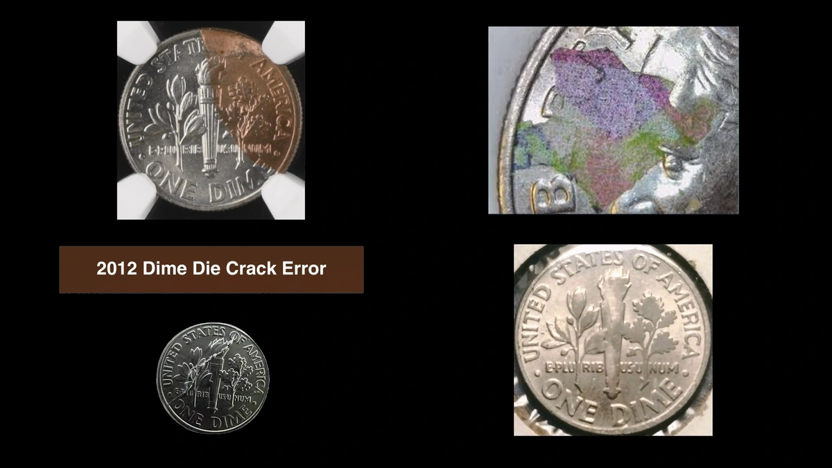 2012 Dime Errors — error coin photographs