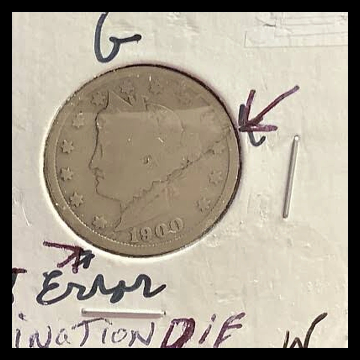 1900 Liberty Nickel: Lamination