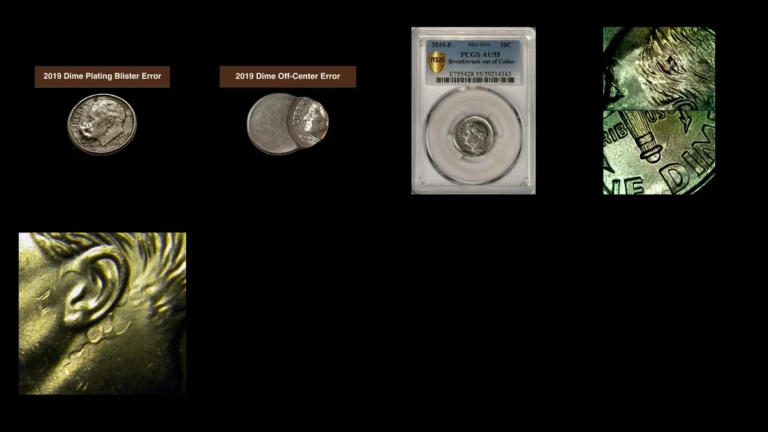 2019 Dime Errors — error coin photographs