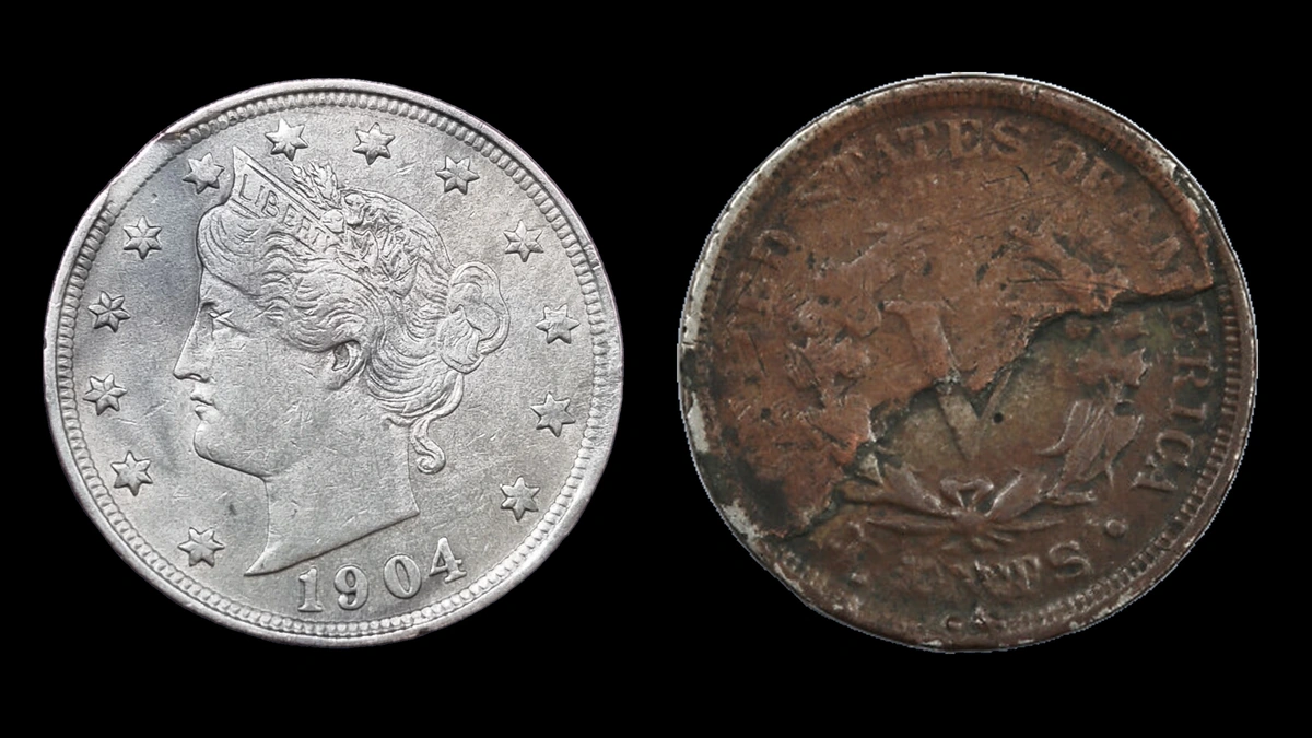1904 Nickel Errors — error coin photographs