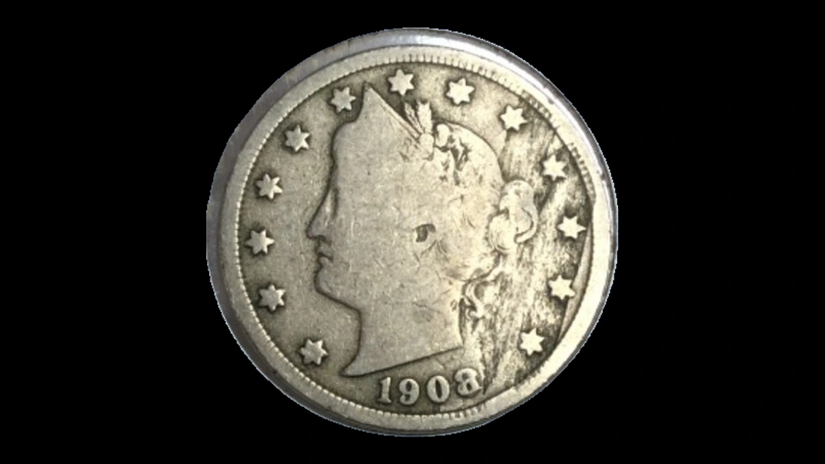 1908 Liberty Nickel: Lamination / Split Planchet