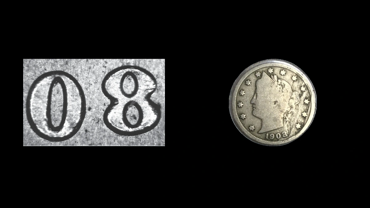 1908 Nickel Errors — error coin photographs