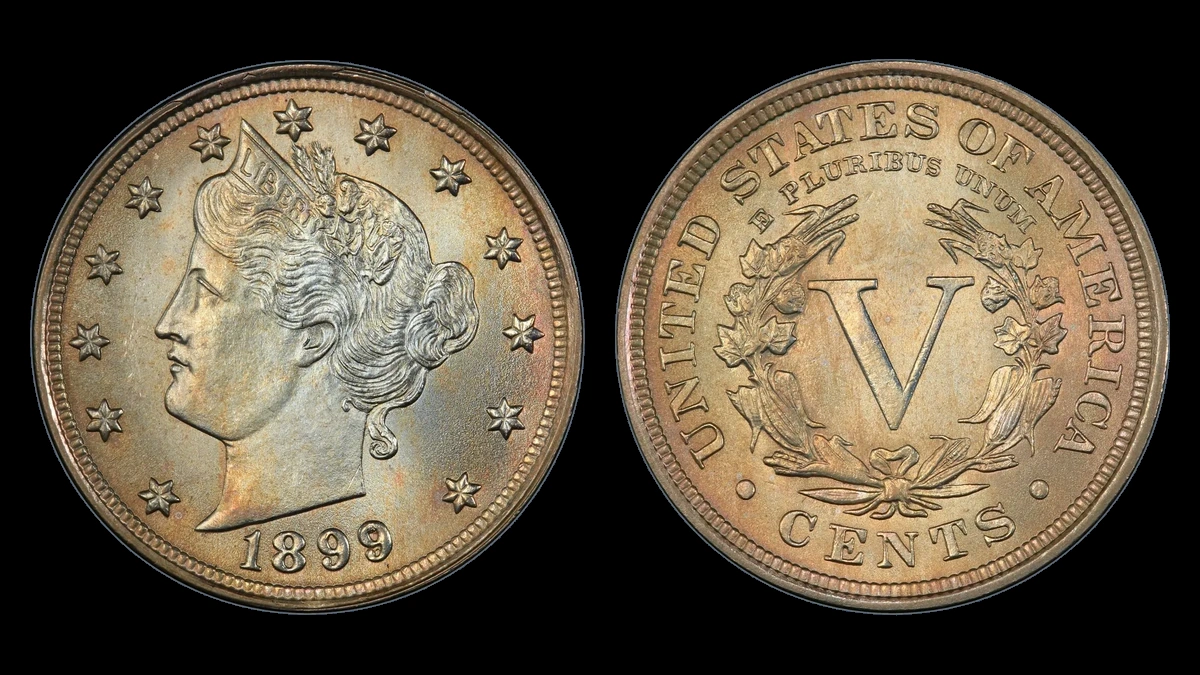 1899 Liberty Nickel: Repunched Date
