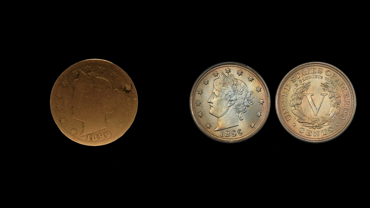1899 Nickel Errors — error coin photographs