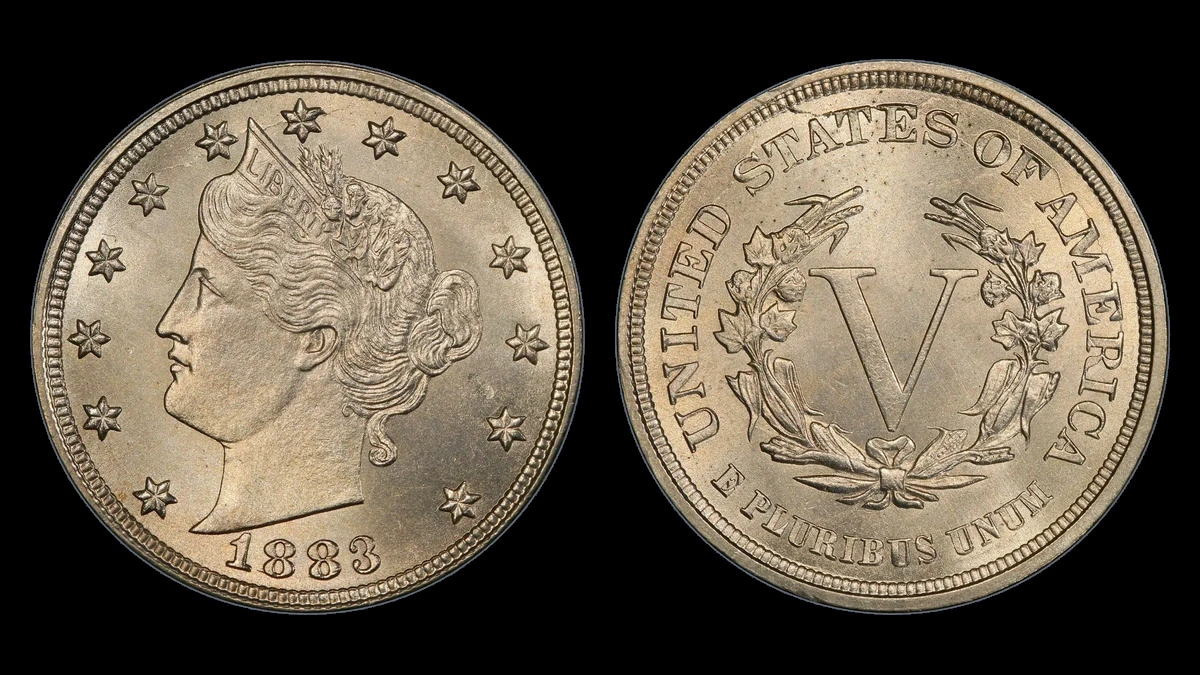 1883 Liberty Nickel: Repunched Date