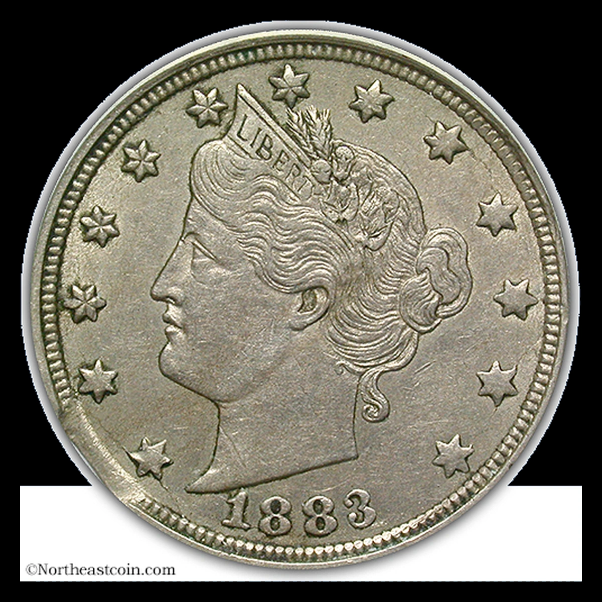 1883 Liberty Nickel: Clipped Planchet