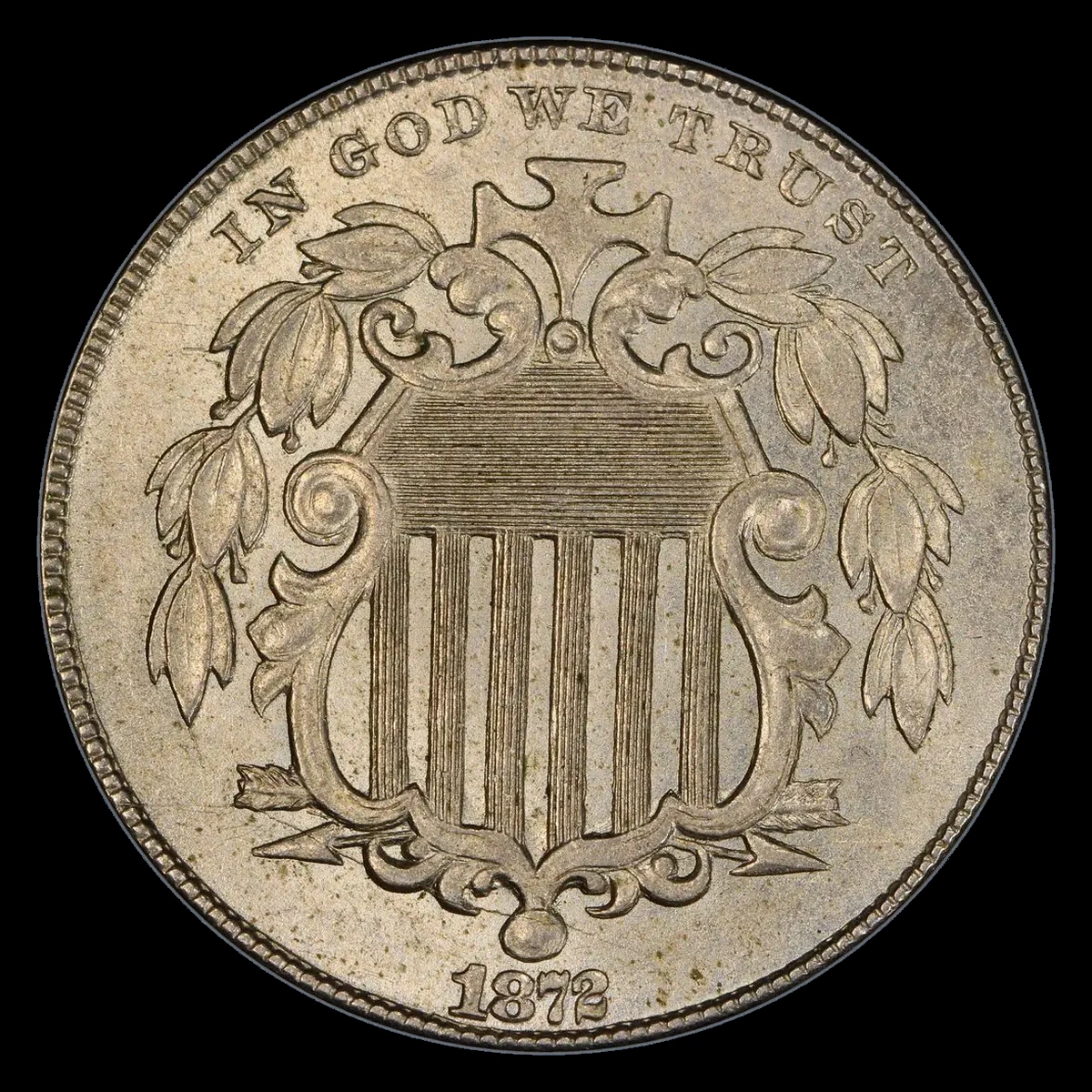 1872 Shield Nickel: Doubled Die Obverse