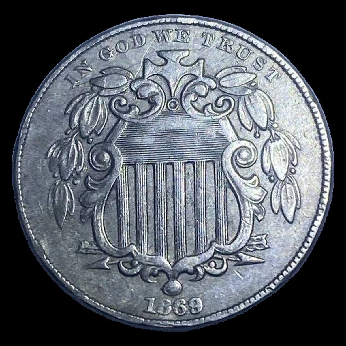 1869 Shield Nickel: Missing Design Detail