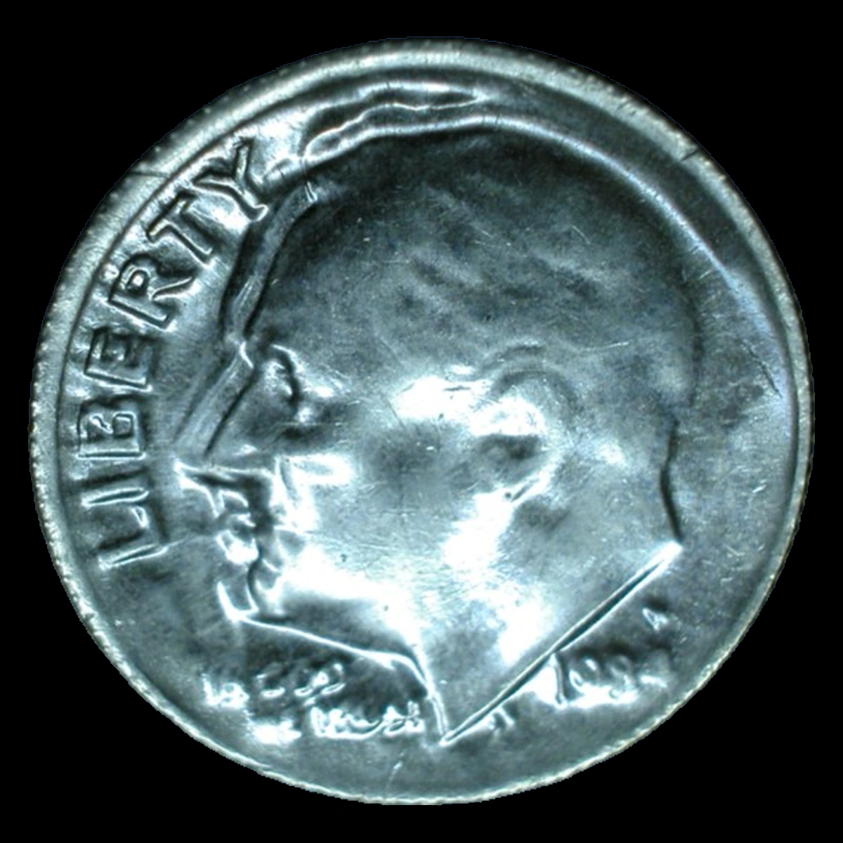 1984 Roosevelt Dime: Die Cap