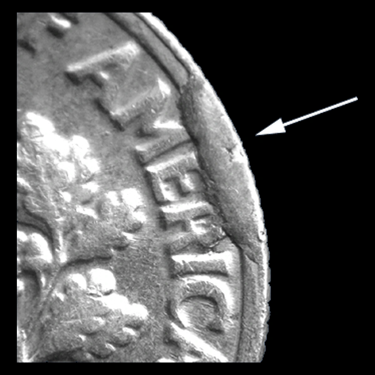 1984 Roosevelt Dime: Die Break