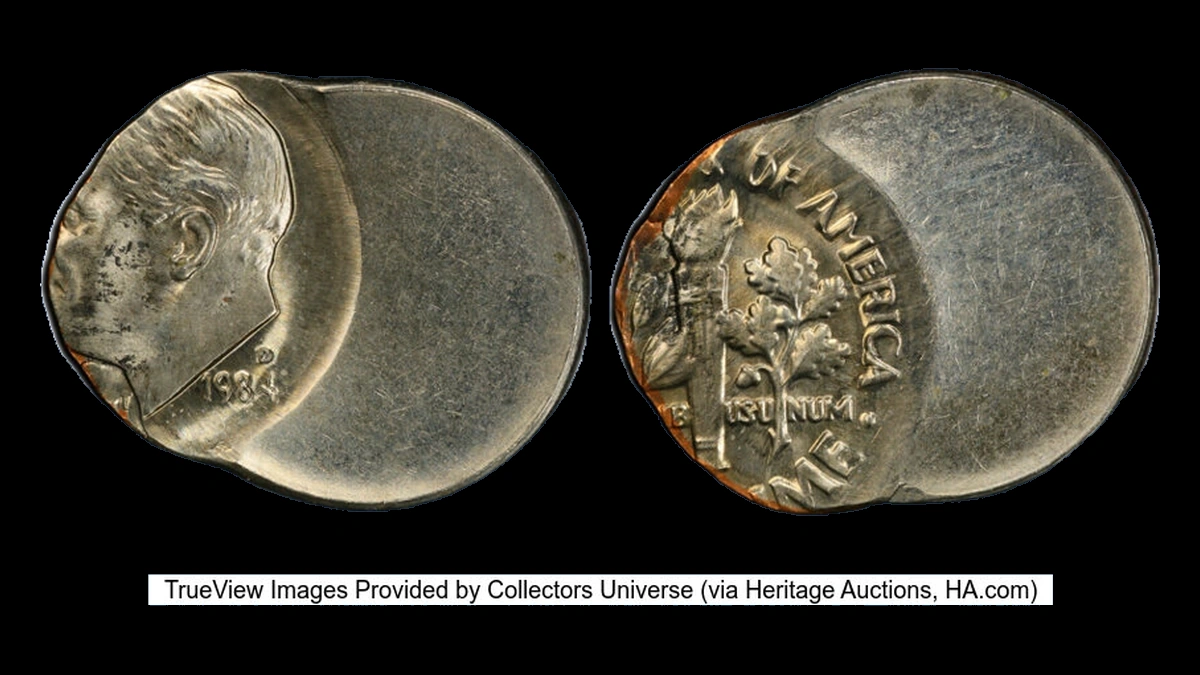 1984 Roosevelt Dime: Off-Center Strike