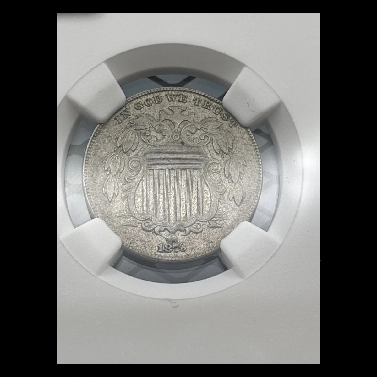 1873 Shield Nickel: Lamination / Split Planchet