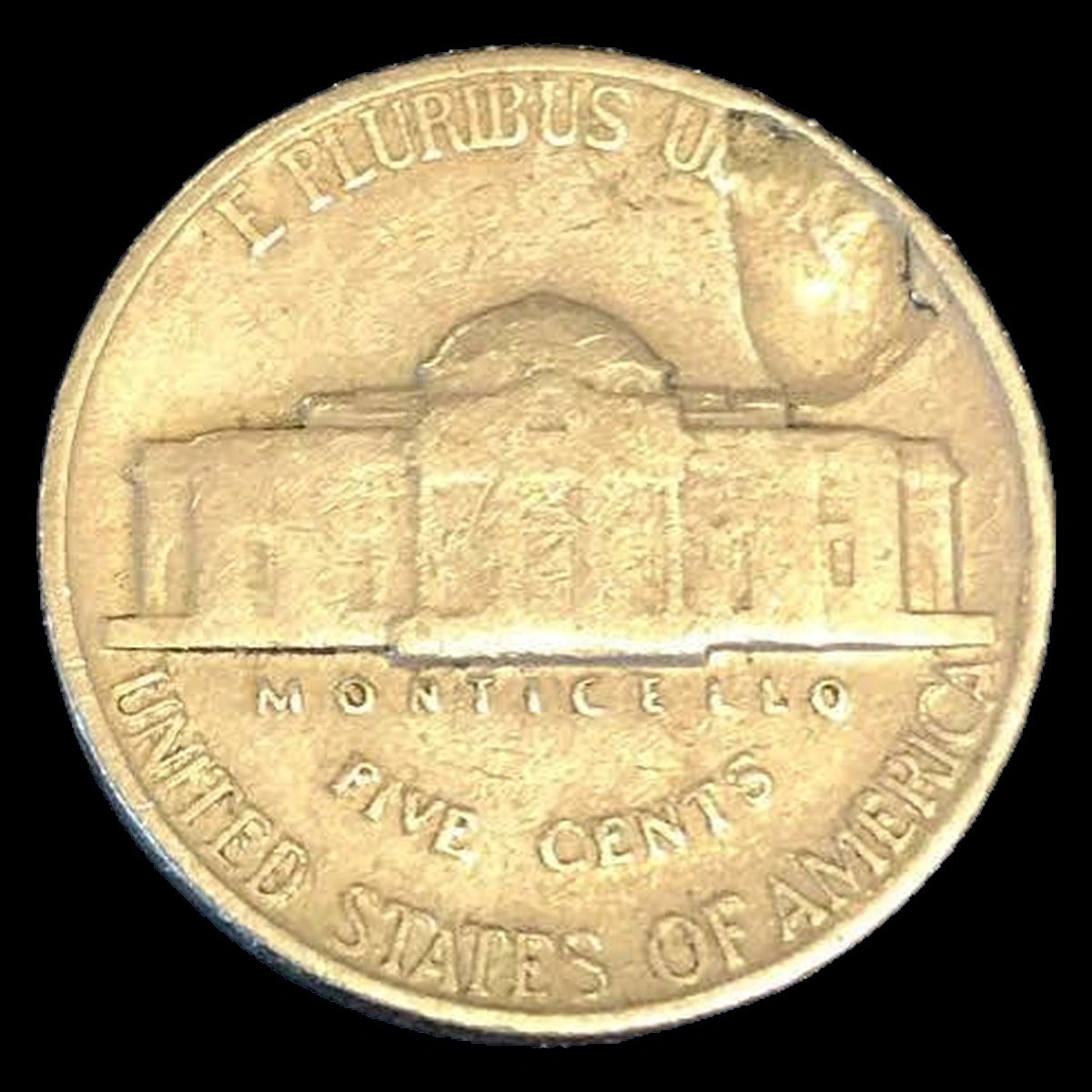 1942 Jefferson Nickel: Lamination