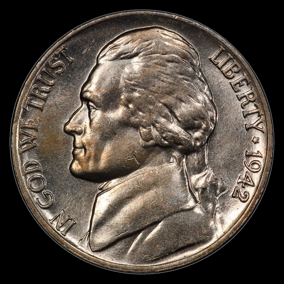 1942 Jefferson Nickel: Doubled Die Obverse