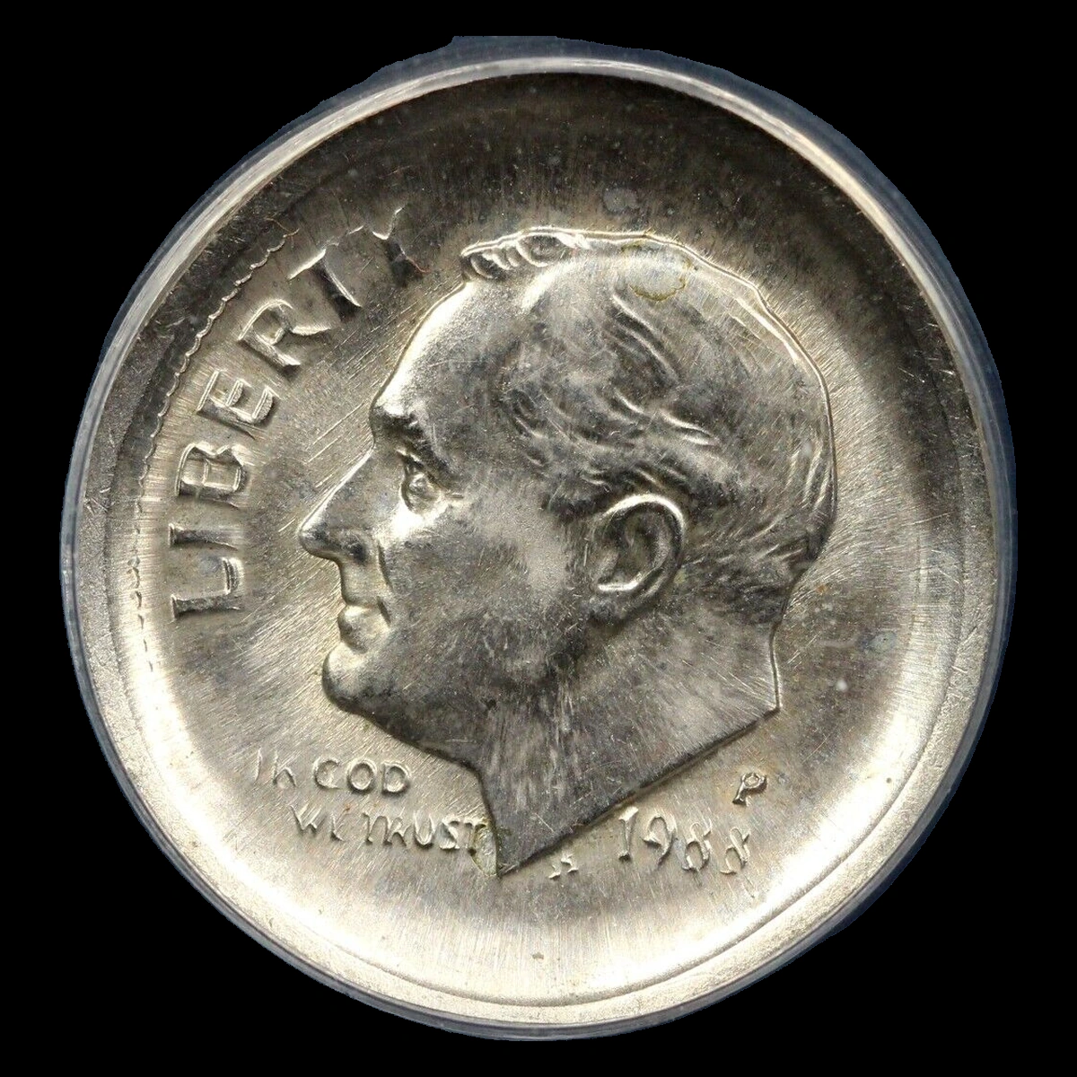 1988 Roosevelt Dime: Partial Collar