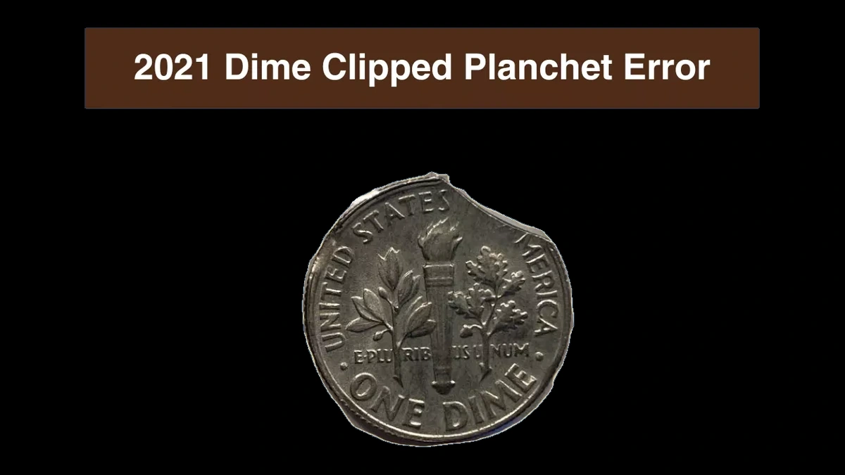 2021 Roosevelt Dime: Clipped Planchet