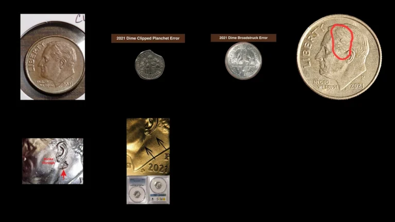 2021 Dime Errors — error coin photographs