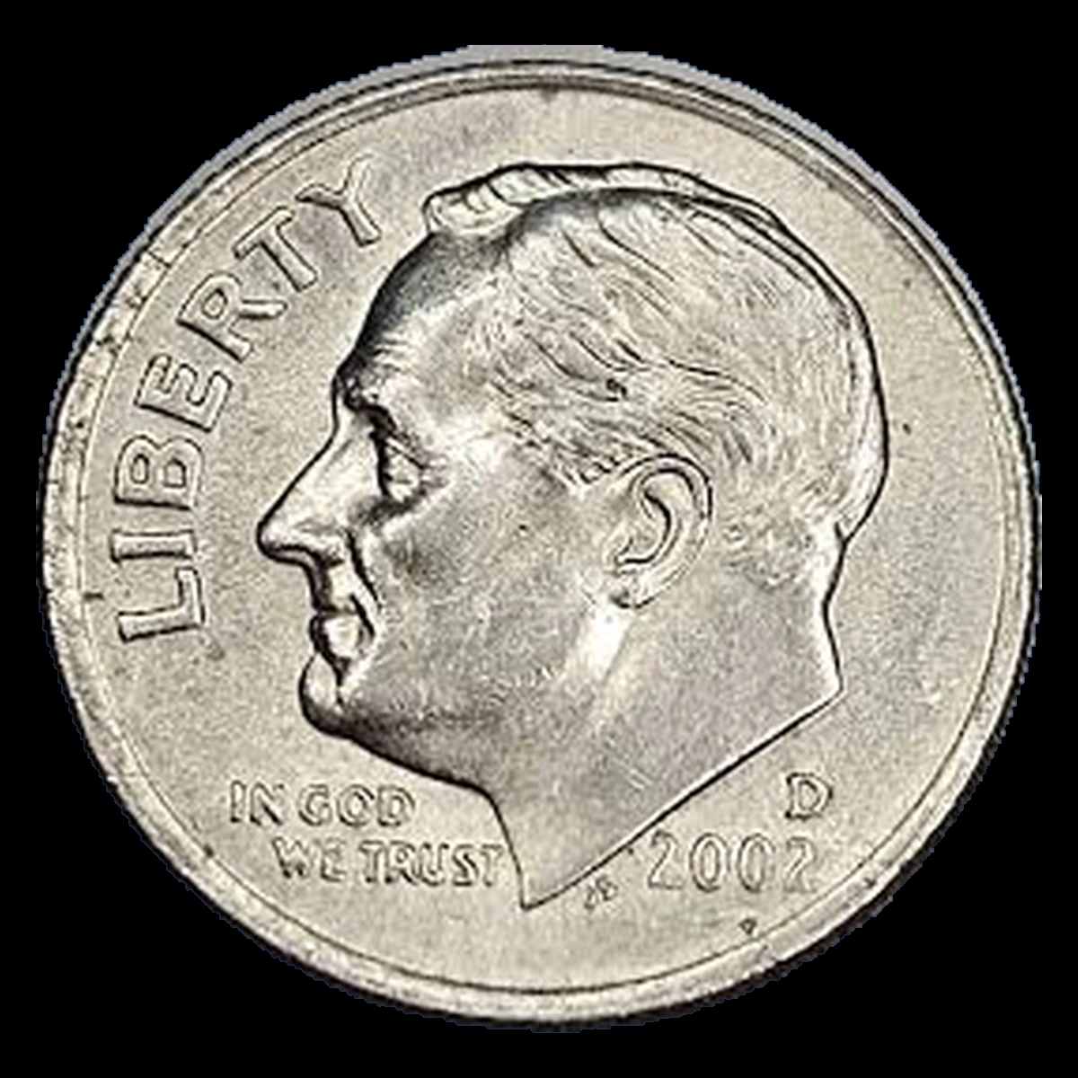 2002 Roosevelt Dime: Misaligned Die