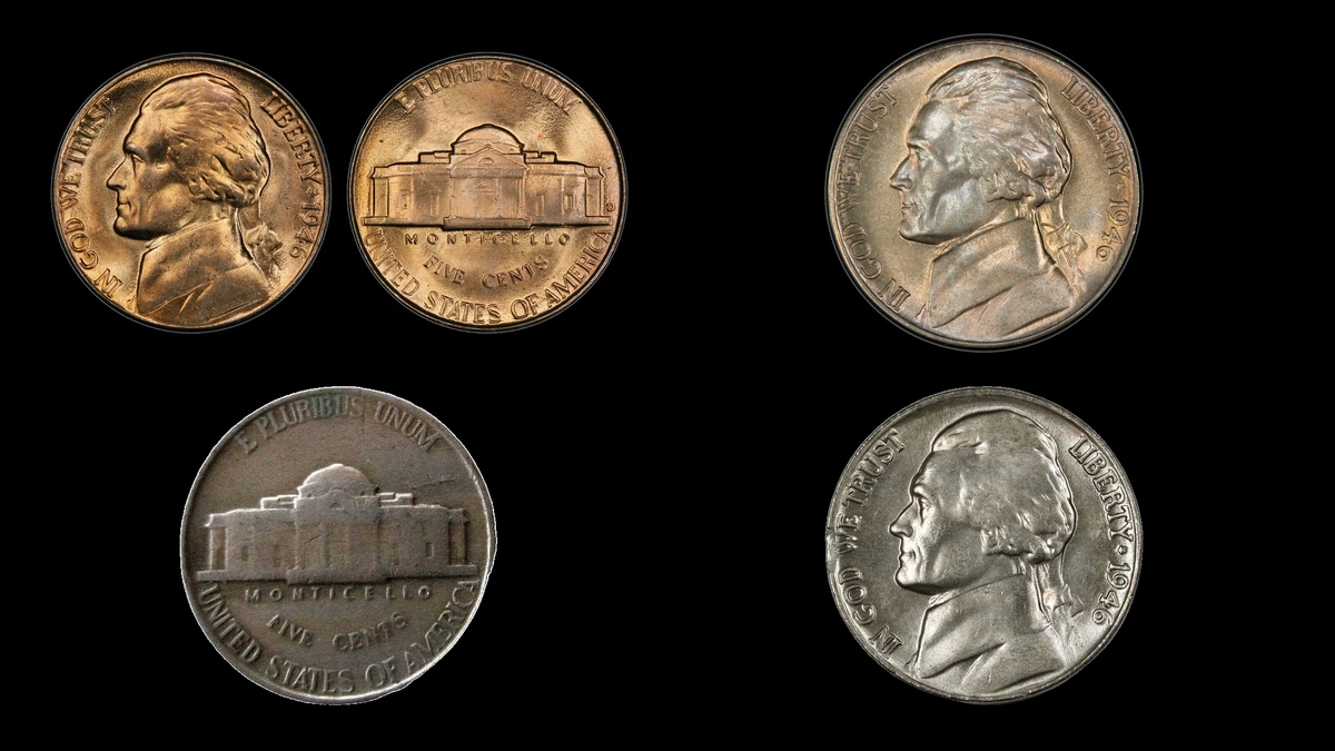 1946 Nickel Errors — error coin photographs