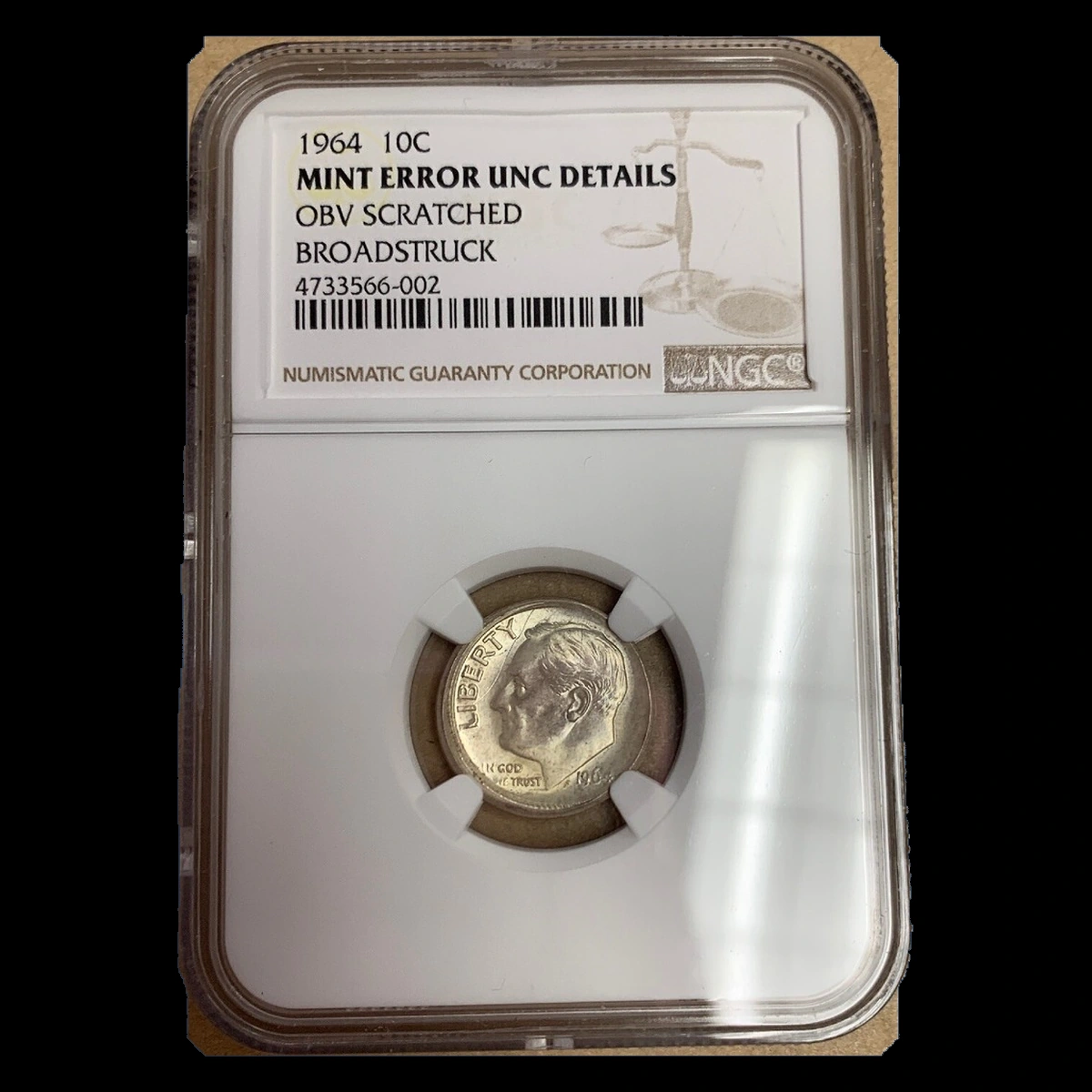 1964 Roosevelt Dime: Broadstrike