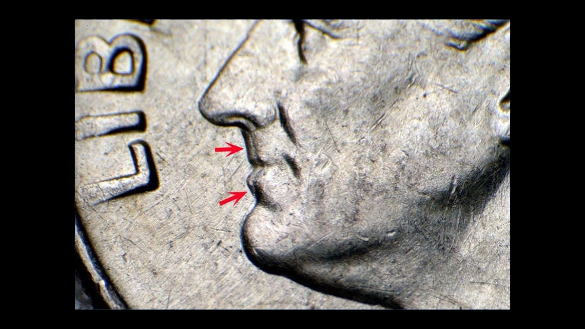 1964 Roosevelt Dime: Die Deterioration