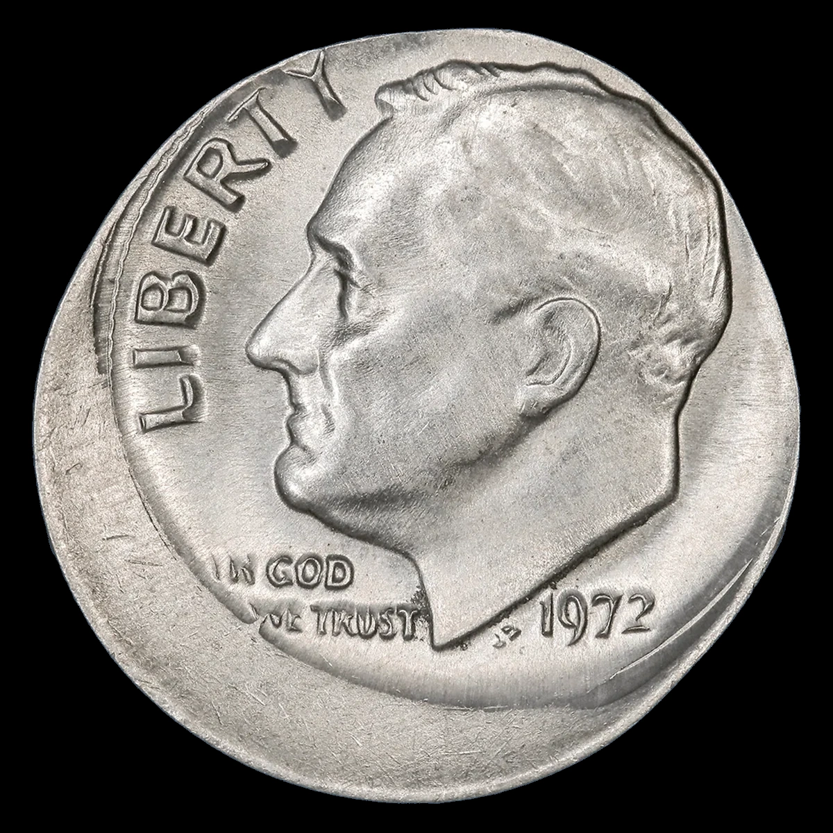 1972 Roosevelt Dime: Broadstrike