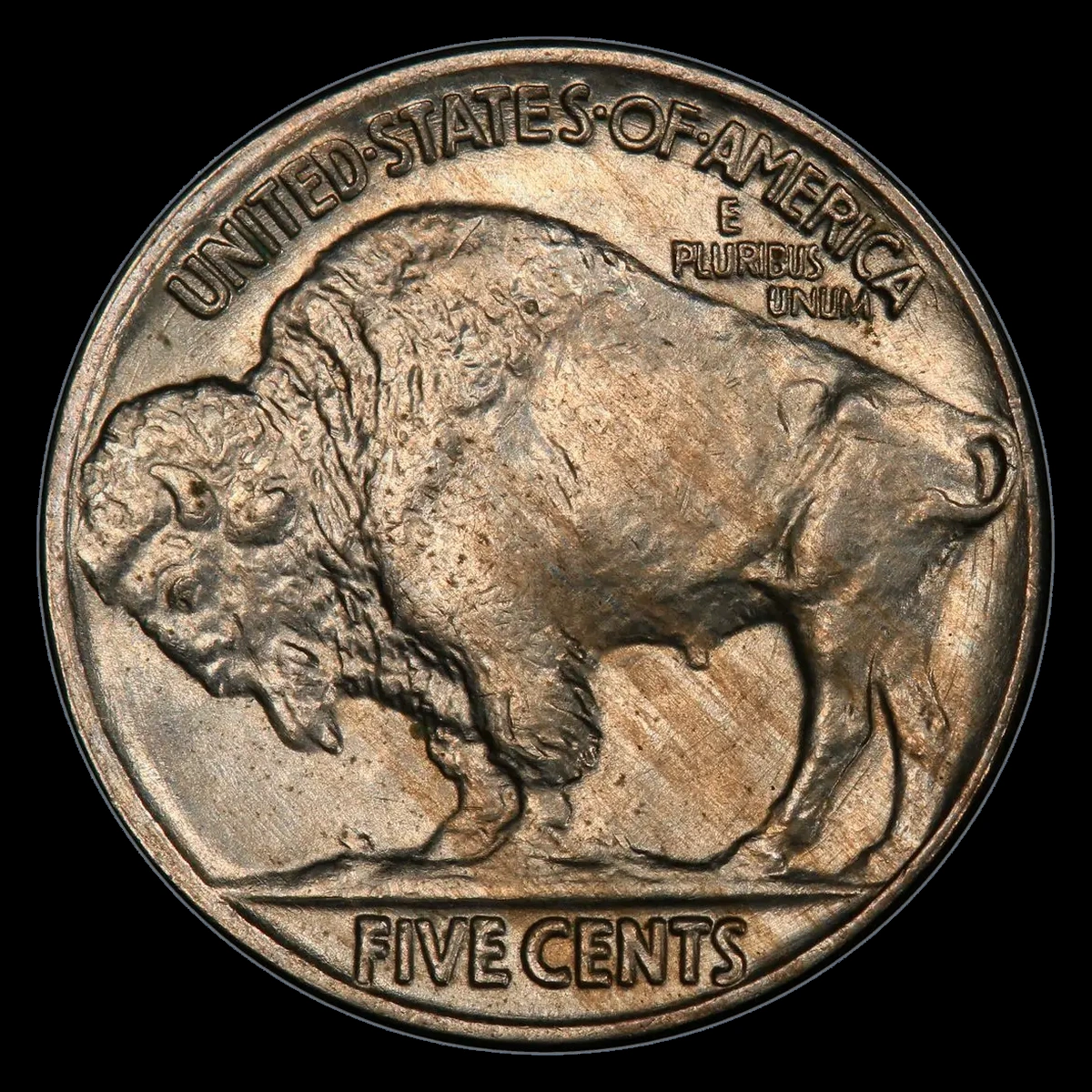 1935 Buffalo Nickel: Doubled Die Reverse