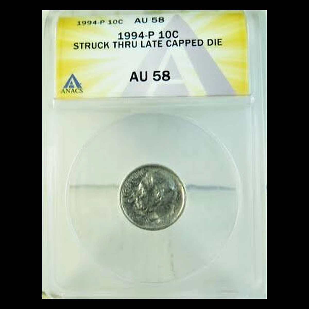 1994 Roosevelt Dime: Struck Through