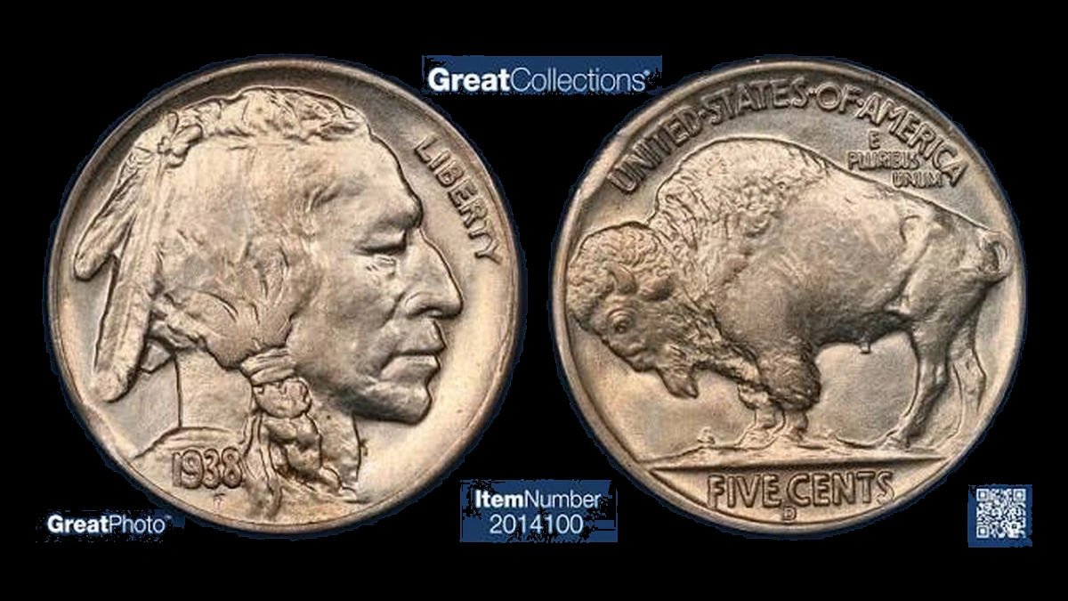 1938 Buffalo Nickel: Clipped Planchet