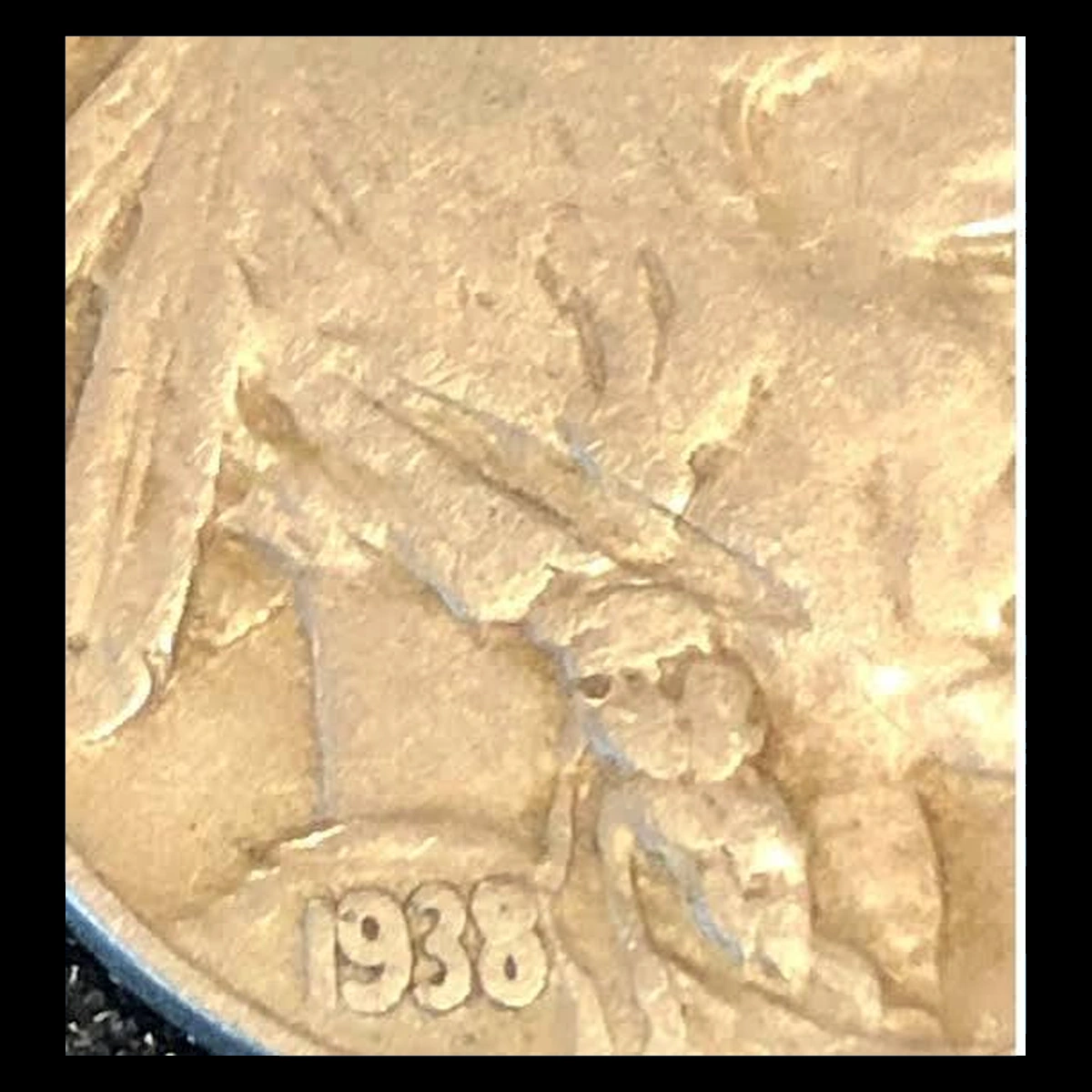1938 Buffalo Nickel: Lamination