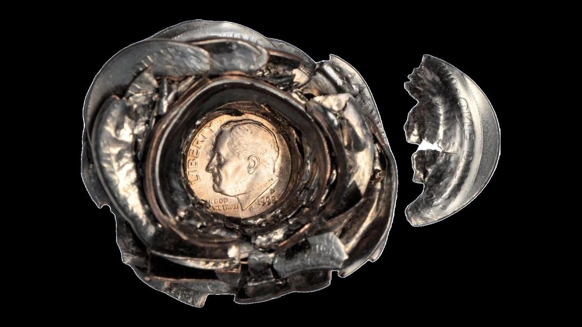 1998 Roosevelt Dime: bonded die cap