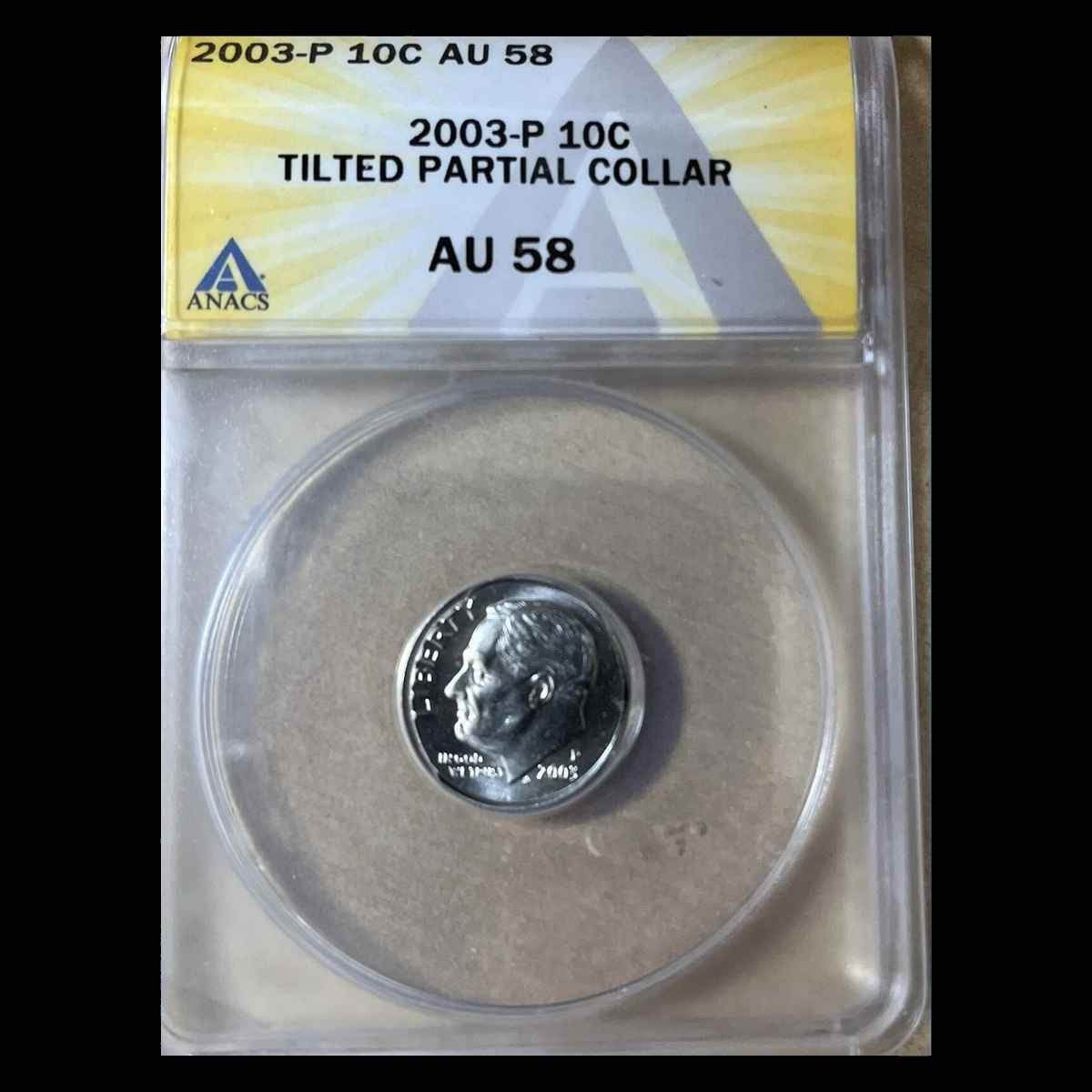 2003 Roosevelt Dime: Partial Collar