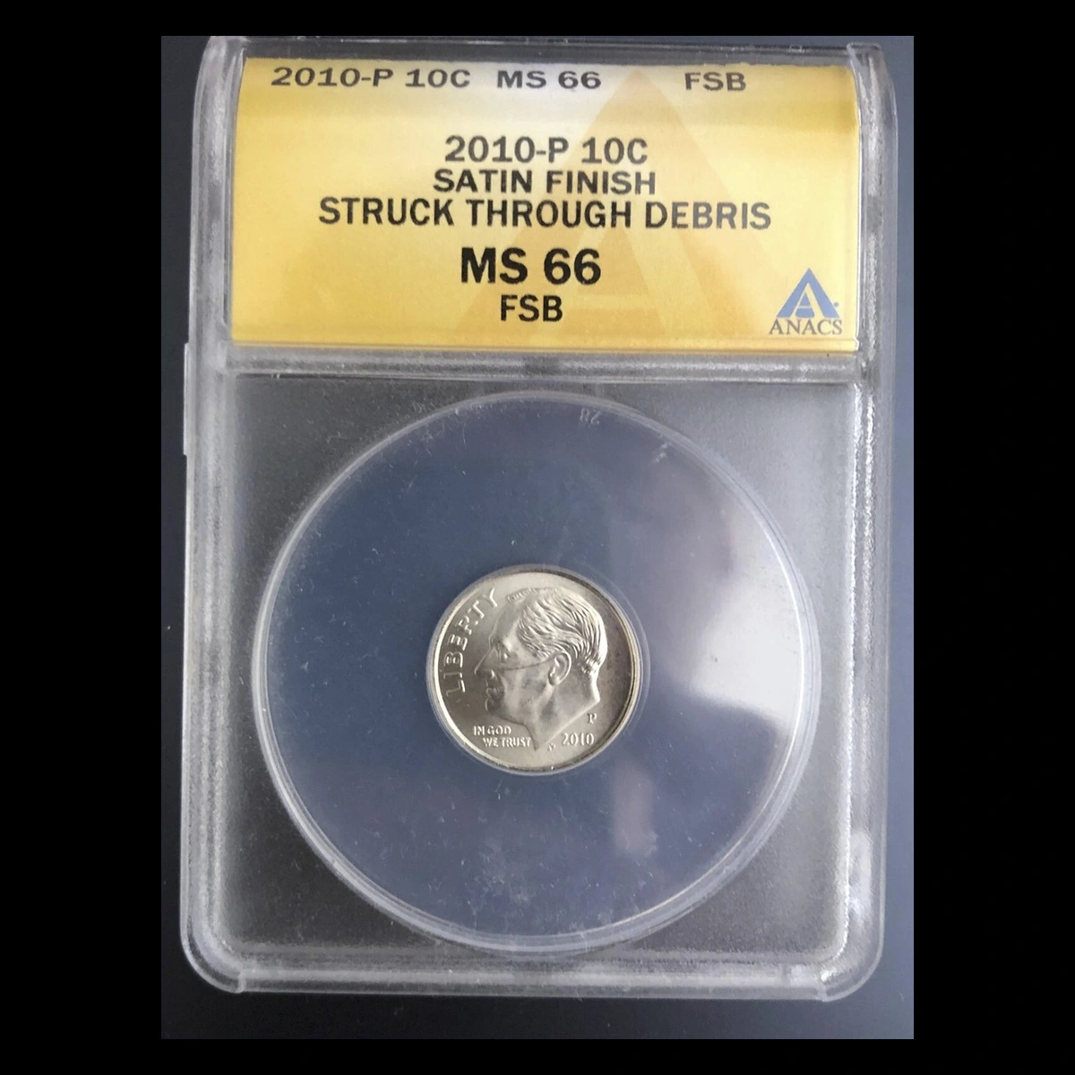 2010 Roosevelt Dime: Struck-Through Error