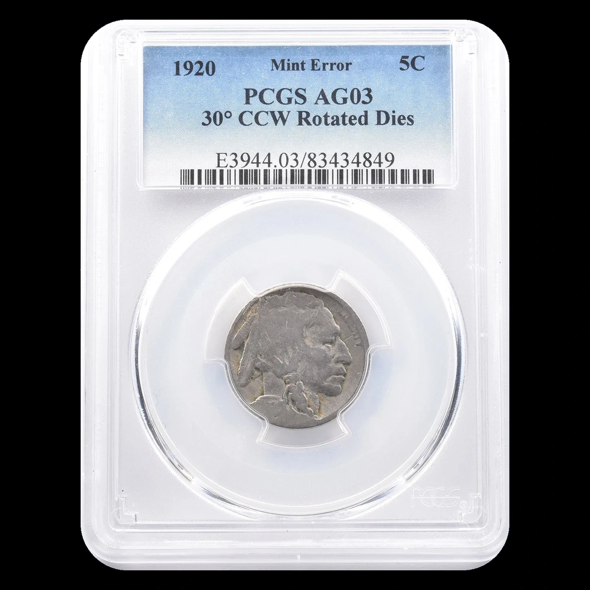 1920 Buffalo Nickel: Rotated Dies