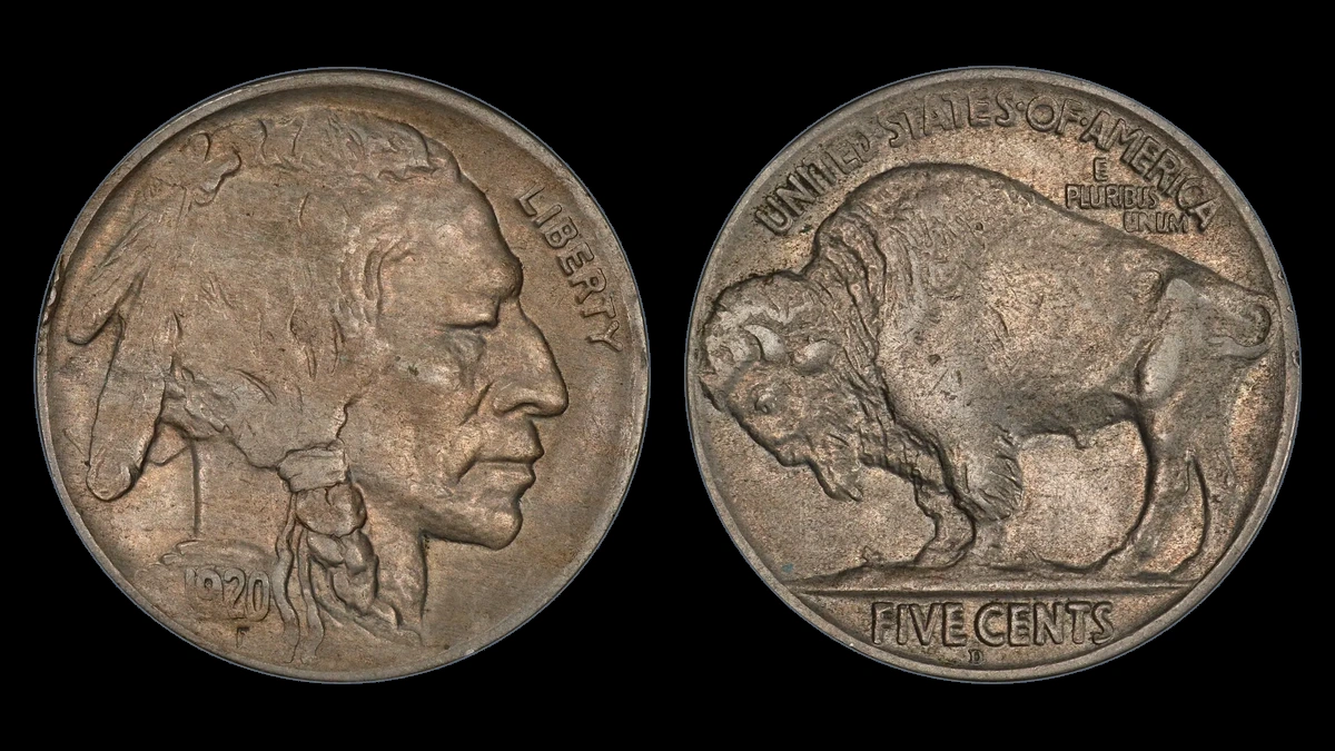 1920 Buffalo Nickel: Repunched Mintmark
