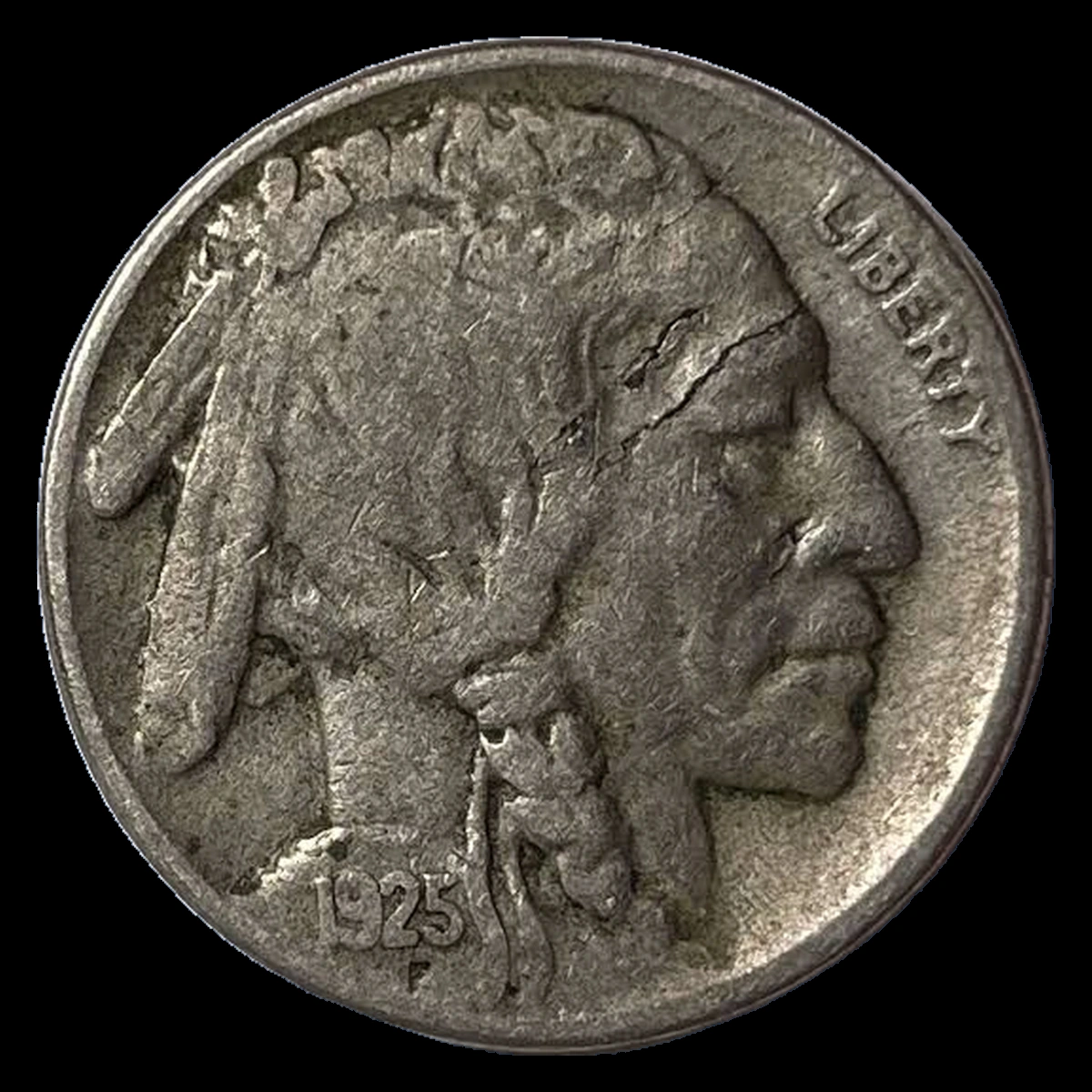 1925 Buffalo Nickel: Lamination