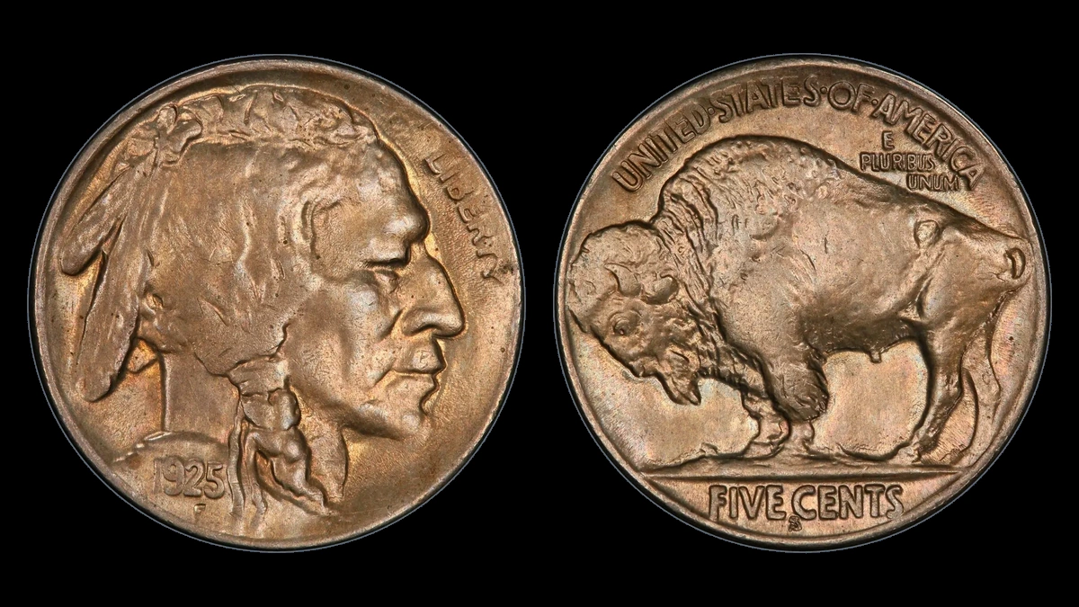 1925 Buffalo Nickel: Repunched Mintmark