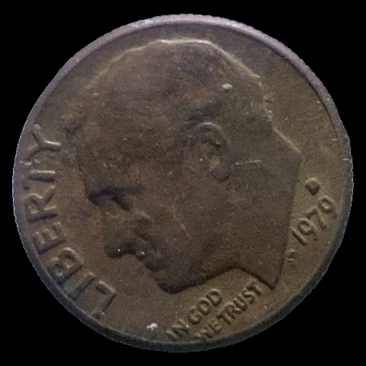 1979 Roosevelt Dime: Missing Clad