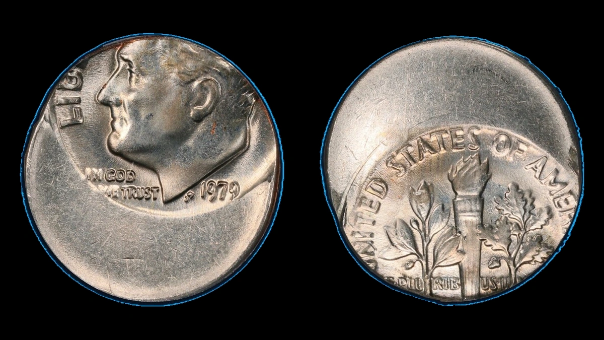 1979 Roosevelt Dime: Off-Center Strike