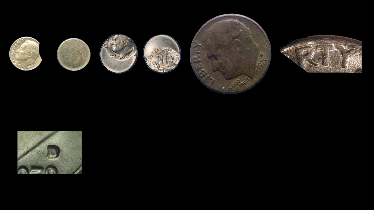 1979 Dime Errors — error coin photographs